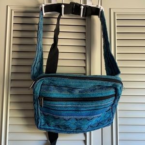 Gypsy Rose Black and Blue Woven Fanny Pack